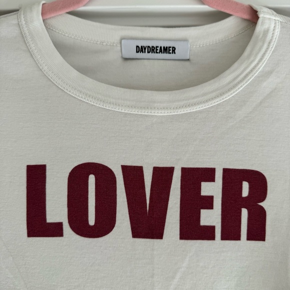 Free People Daydreamer Lover Baby Tee Vintage White Large - Picture 5 of 8